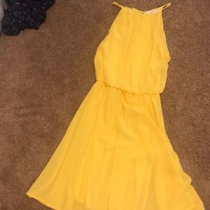 Yellow dress.